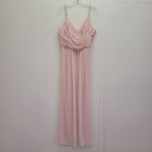 Jenny Packham Jeweled Strap Shirred Wrap Maxi Dress